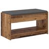 vidaXL Hall Bench Old Wood 83 x 38 x 45 cm Engineered Wood and Fabric