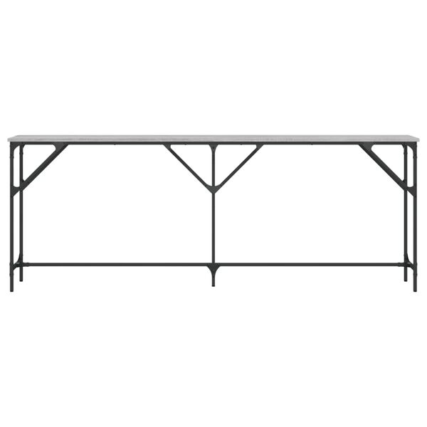 vidaXL Console Table Grey Sonoma 200x29x75 cm Engineered Wood