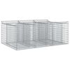 vidaXL Gabion Raised Bed Silver
