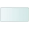 vidaXL Table Top Transparent 50x100 cm Tempered Glass