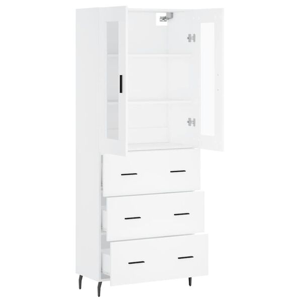 vidaXL Highboard White 69.5x34x180 cm Engineered Wood