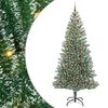 vidaXL Artificial Christmas Tree Snow Flocked with LED Light 240 cm