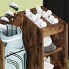 vidaXL Golf Cabinet with Wheel Plain Smoked Oak 65 x 45 x 98 cm