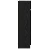 vidaXL Shoe Cabinet Black Oak 100.5 x 28 x 100 cm Engineered Wood