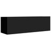 vidaXL 4 Piece TV Cabinet Set Black Engineered Wood