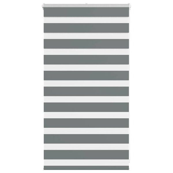 vidaXL Zebra Blind Dark Grey 75x100 cm Fabric Width 70.9 cm Polyester