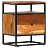 vidaXL Bedside Cabinet 40x30x50 cm Solid Reclaimed Wood and Steel