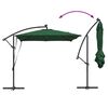 vidaXL Cantilever Banana Parasol Green 249 x 249 x 250 cm