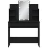 vidaXL Dressing Table with LED Lights Black 96x40x142 cm