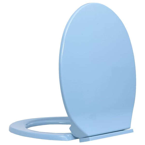 vidaXL Soft-Close Toilet Seat Blue Oval