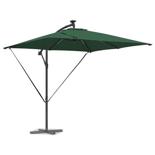 vidaXL Cantilever Banana Parasol Green 249 x 249 x 250 cm
