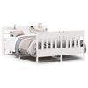 vidaXL Bed Frame without Mattress White 135x190 cm Double Solid Wood Pine