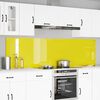 vidaXL Kitchen Backsplash 2 pcs Yellow 110 x 60 cm Tempered Glass