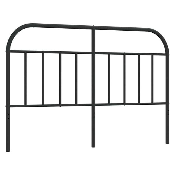 vidaXL Metal Headboard Black 150 cm