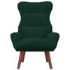 vidaXL Armchair Dark Green 69 x 74 x 93 cm Velvet