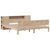 vidaXL Bookcase Bed without Mattress 200x200cm Solid Wood Pine