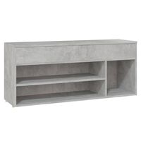 vidaXL Shoe Bench Concrete Grey 105x30x45 cm Engineered Wood