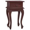 vidaXL Bedside Table | Classical Brown | Solid Mahogany Wood | Medium | Storage