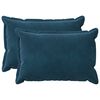 vidaXL Cushion with Pillow HOUTEN 2 pcs Blue Velvet