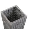 vidaXL Garden Raised Bed 30x30x80 cm Poly Rattan Grey