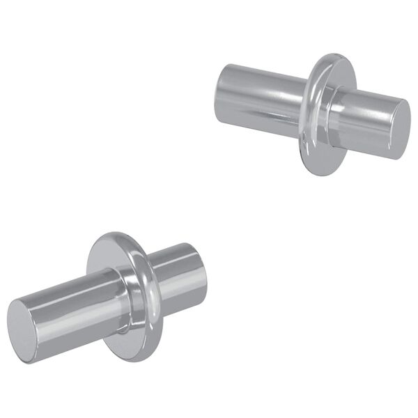 vidaXL Shelf Peg Plain 2 pcs Silver 8.6 x 8.6 x 14.6 mm Steel