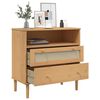 vidaXL Sideboard SENJA Rattan Look Brown 80x40x80 cm Solid Wood Pine