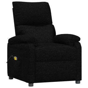vidaXL Massage Chair Black Fabric