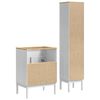 vidaXL Bathroom Furniture Set FLORO 2 pcs White Solid Pine Wood