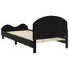 vidaXL Children's Bed Frame with Headboard Black 90 x 200 cm Velvet