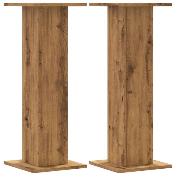 vidaXL Speaker Stands 2 pcs Artisian Oak 30x30x80 cm Engineered Wood