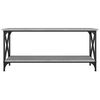 vidaXL Coffee Table Grey Sonoma 100x45x45 cm Engineered Wood and Iron