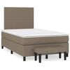 vidaXL Box Spring Bed with Mattress Taupe 120x200 cm Fabric