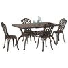 vidaXL Garden Dining Set 5 pcs Bronze Aluminium