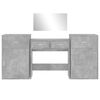 vidaXL 4 Piece Dressing Table Set Concrete Grey Engineered Wood