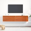 vidaXL Wall Cabinet 2 pcs Wax Brown 80 x 30 x 35 cm Solid Pine Wood