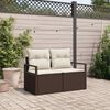 vidaXL Garden Sofa with Cushion 120 x 62 x 69 cm Poly Rattan