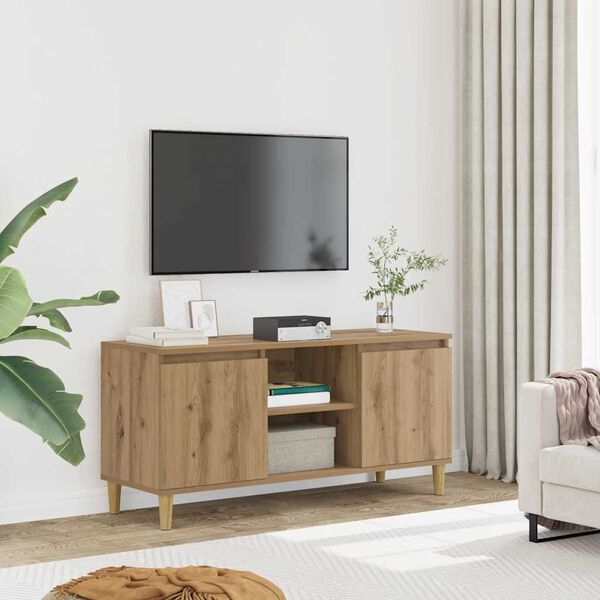 vidaXL TV Cabinet Artisan Oak 102x35x50 cm Engineered Wood