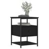 vidaXL Bedside Cabinet Black 40x42x56 cm Engineered Wood