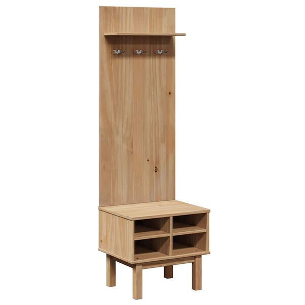 vidaXL Hall Unit OTTA 50x40x160 cm Solid Wood Pine