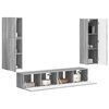 vidaXL TV Cabinet Set Wall-mounted 4 pcs Grey Sonoma Engineered Wood