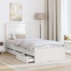 vidaXL Bed Frame with Drawer White 75 x 190 cm Engineer Wood