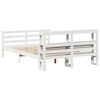 vidaXL Bed Frame with Headboard without Mattress White 150x200 cm King Size