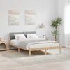 vidaXL Bed frame Brown and light grey 140 x 200 cm Solid pine wood