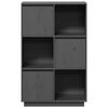 vidaXL Highboard Grey 74x35x117 cm Solid Wood Pine