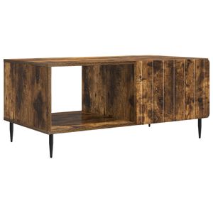 vidaXL Coffee Table Smoked Oak 90 x 50 x 40 cm Engineered Wood