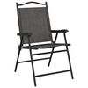 vidaXL Folding Garden Chairs 8 pcs Melange Grey Steel and Textilene