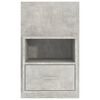 vidaXL Wall-mounted Bedside Cabinet Concrete Grey