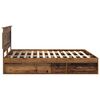 vidaXL Bed Frame with Headboard Old Wood 200 x 200 cm Solid Pine Wood