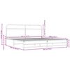 vidaXL Metal Bed Frame without Mattress Brown Oak 180x200 cm