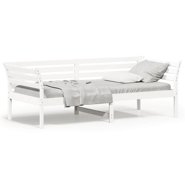 vidaXL Day Bed without Mattress White 90x200 cm Solid Wood Pine